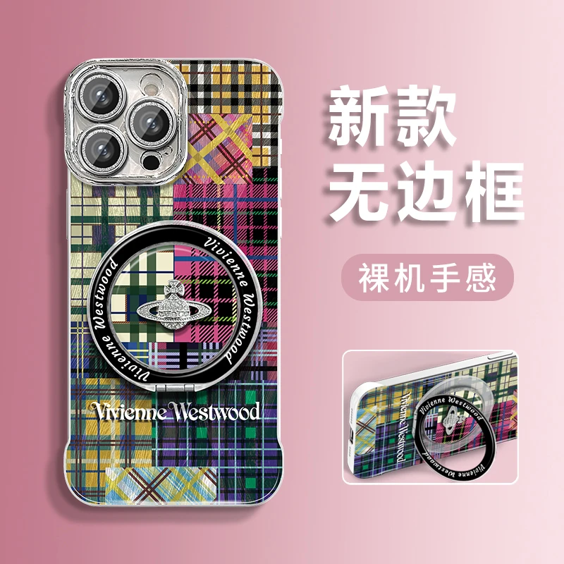 格纹星球适用苹果vivo华为oppo小米iPhone17羽纱无边框手机壳