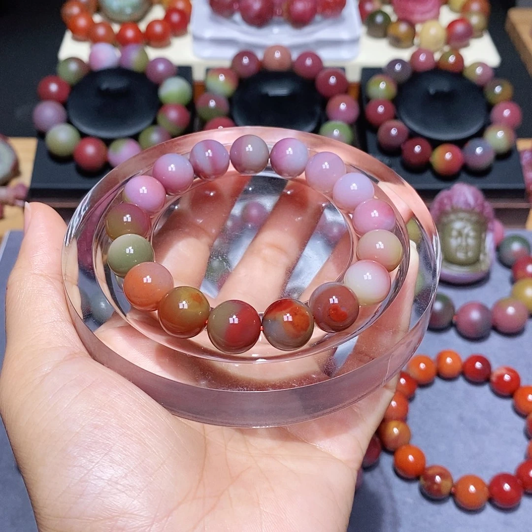 玛瑙/玉髓未镶嵌盐源玛瑙幻彩单圈