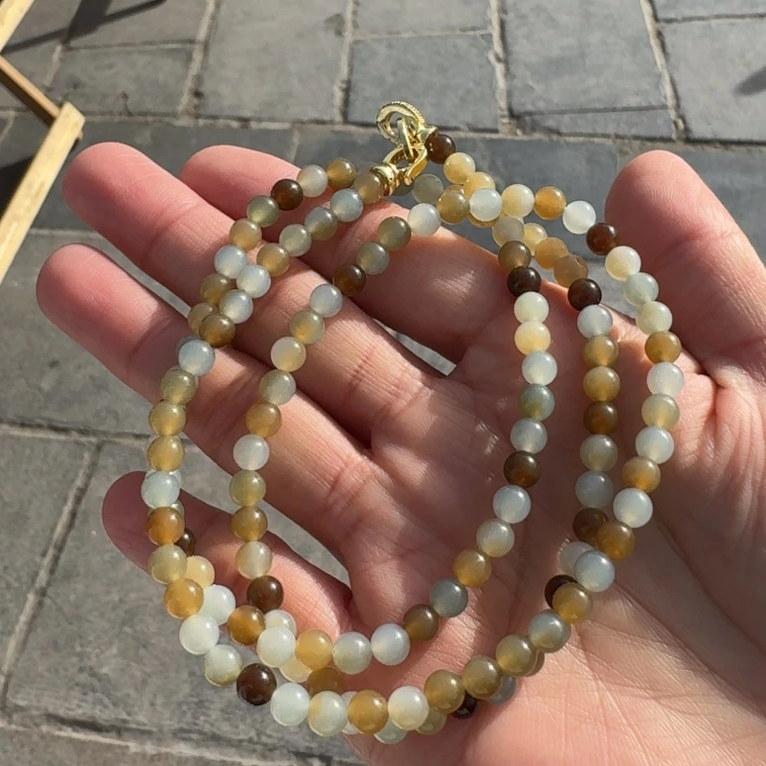 和田玉颈饰未镶嵌卡5新疆蓝糖多样性拍一发一