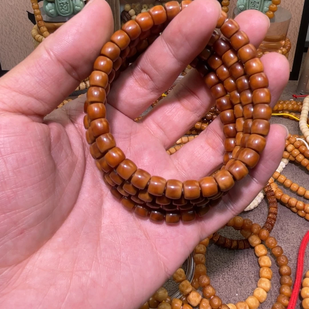 星月菩提吊坠7×6直切极致藏红单圈