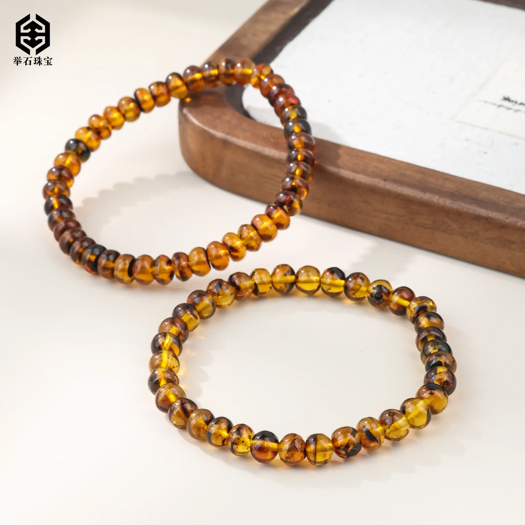【举石精选】X0718-013-022琥珀手串（一件/多样性发/约6mm+）O