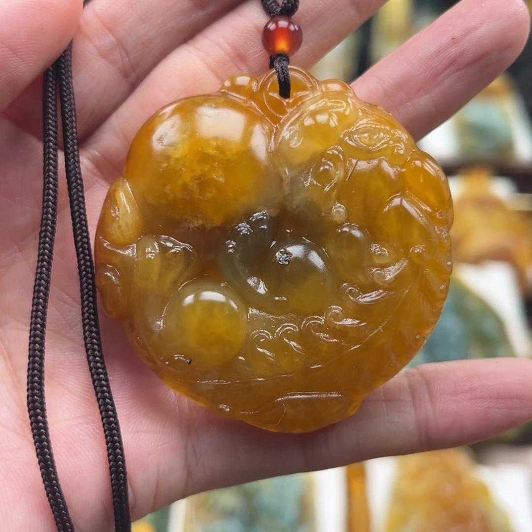 岫玉未镶嵌挂件挂件