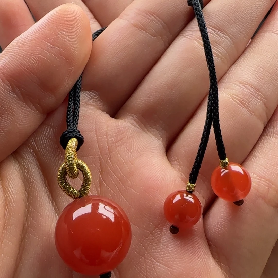 南红玛瑙未镶嵌锁骨珠15.2