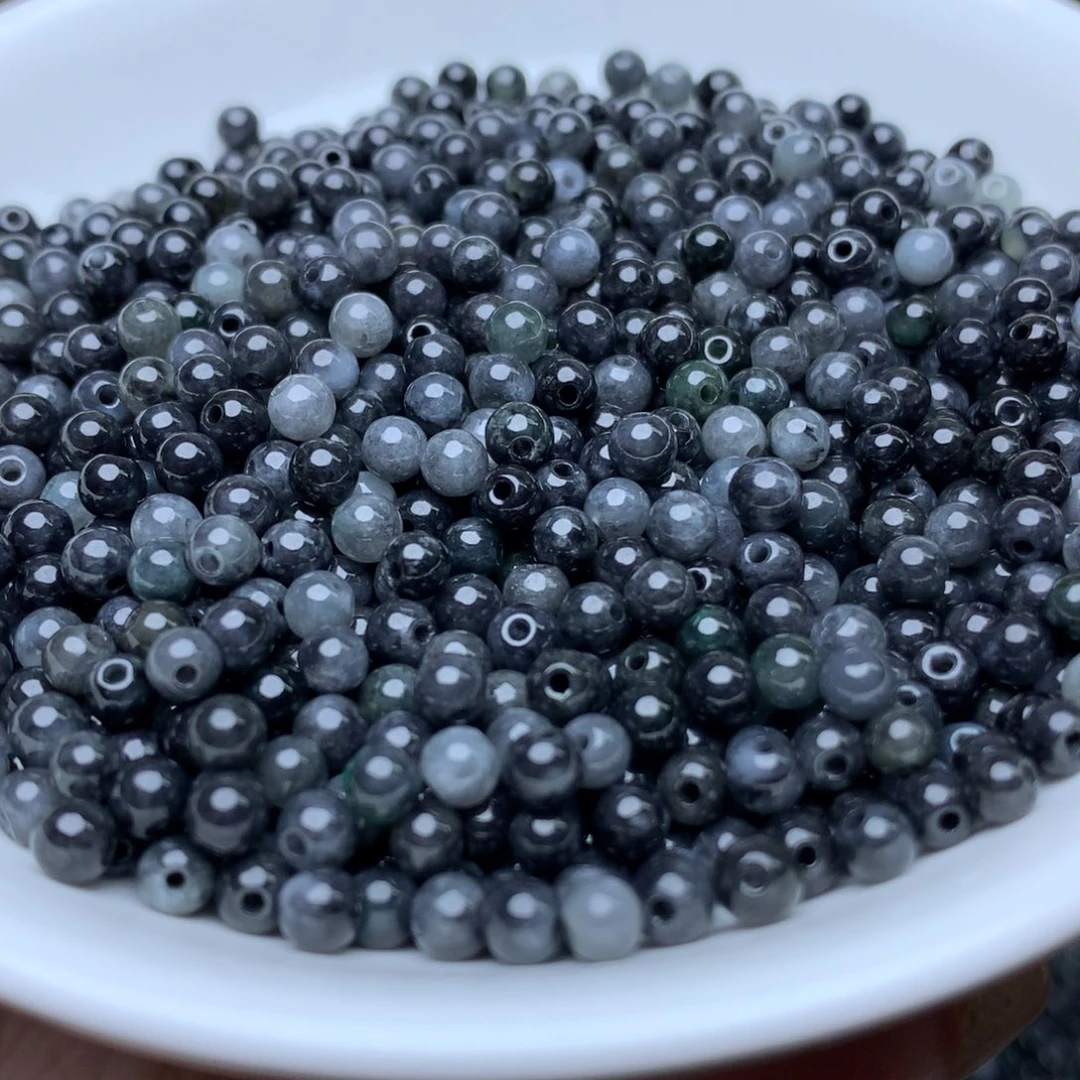 【闪购商品】翡翠手链未镶嵌卡3.5冰黑乌鸡100个