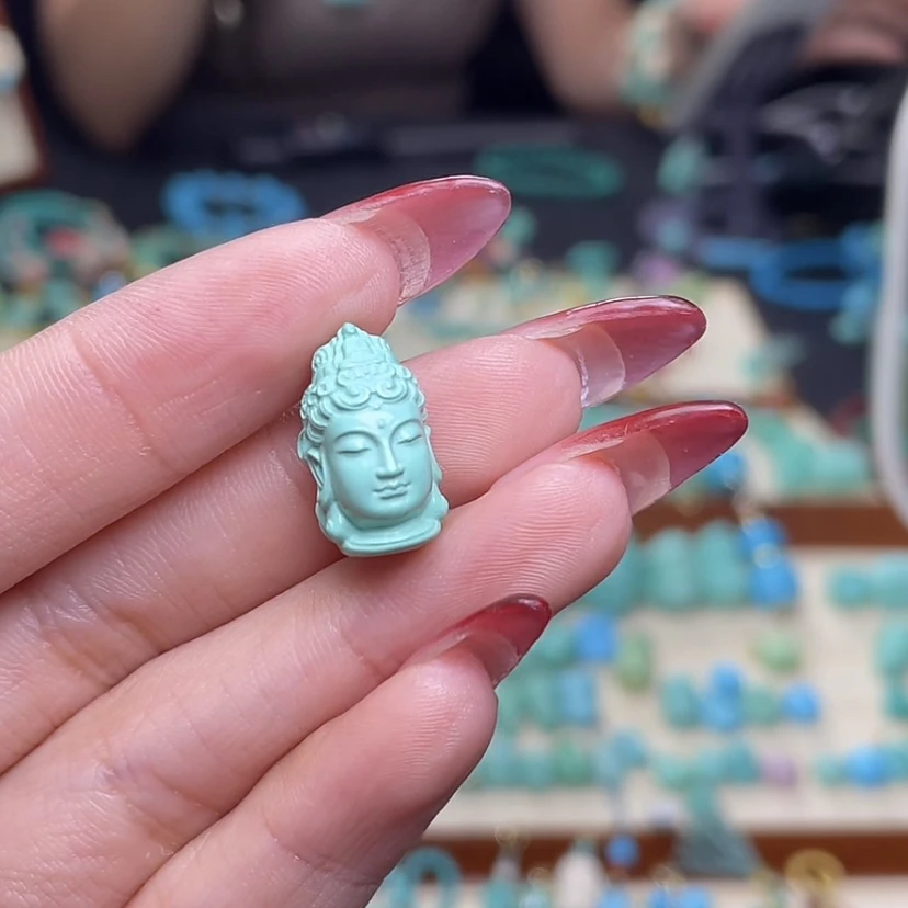 高品质湖北十堰原产地设计款时尚精致diy手串配件矿松观音项链女
