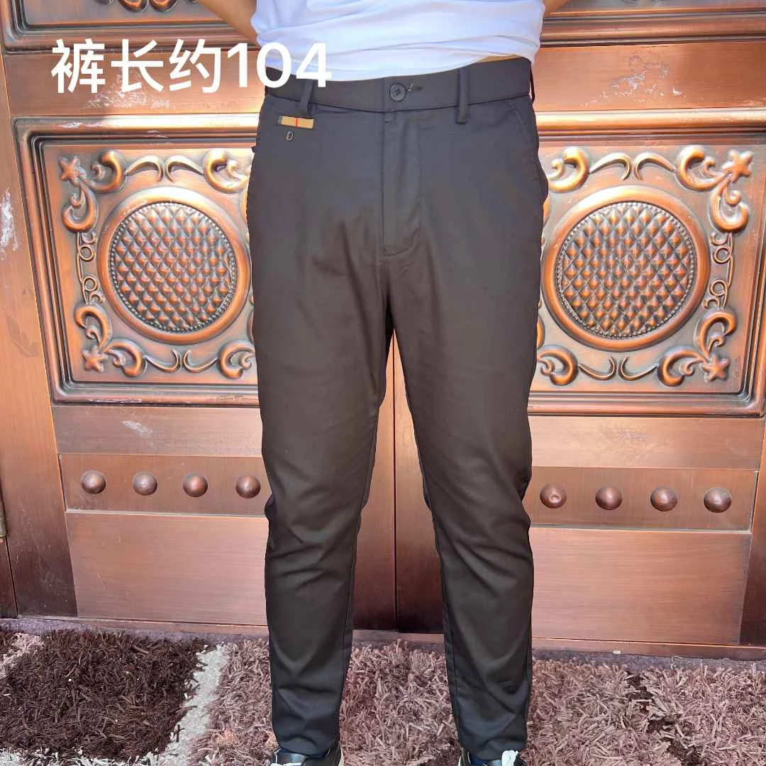 夏季新款时尚修身显瘦直筒裤商务百搭男士正装西裤T8866