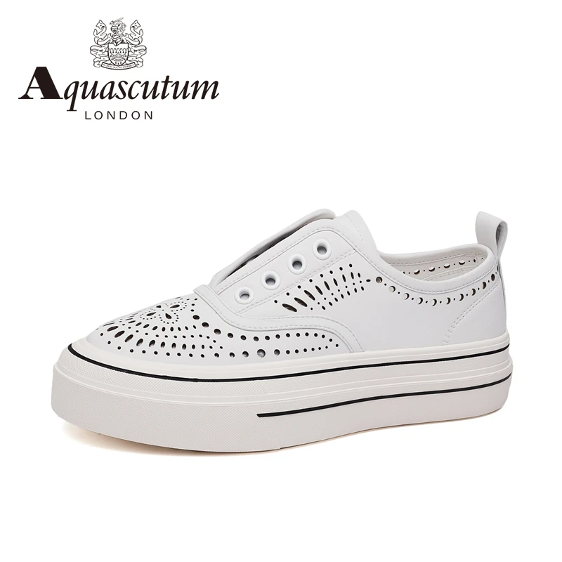 Aquascutum/雅格狮丹夏季休闲风时尚休闲鞋厚底小白鞋舒适通勤风