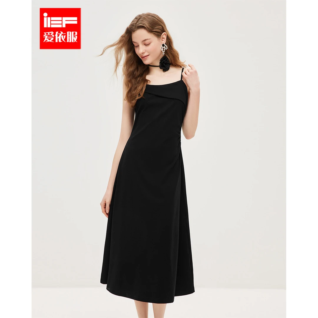 IEF/爱依服2025春夏新款法式性感小女人气质修身显瘦吊带长裙