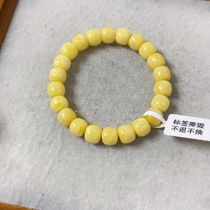 蜜蜡裸石未镶嵌串