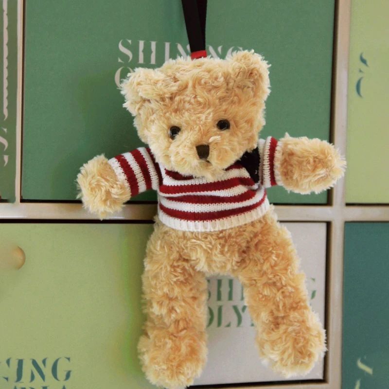 柏文熊泰迪熊毛绒玩具熊包包挂件玩偶公仔挂饰钥匙扣生日圣诞礼物