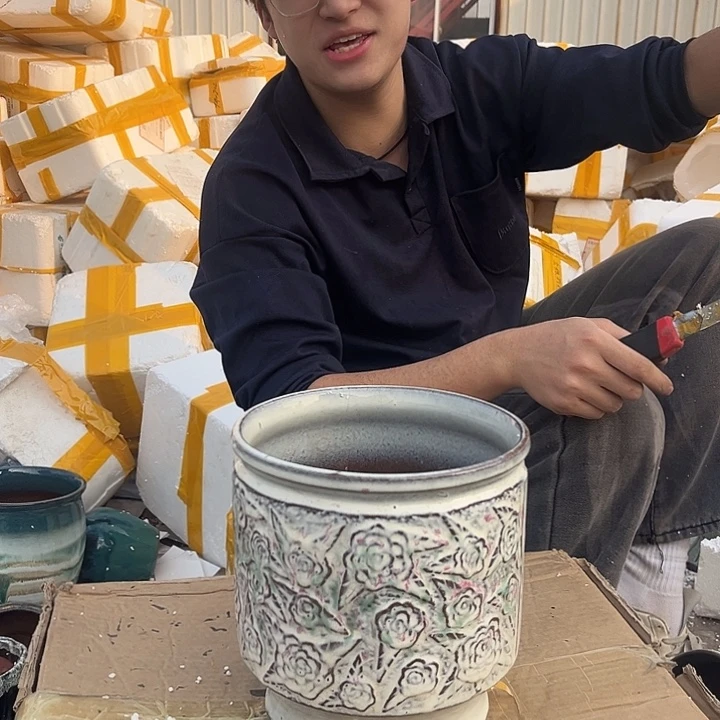 紫砂花盆宜兴紫砂粗陶花盆