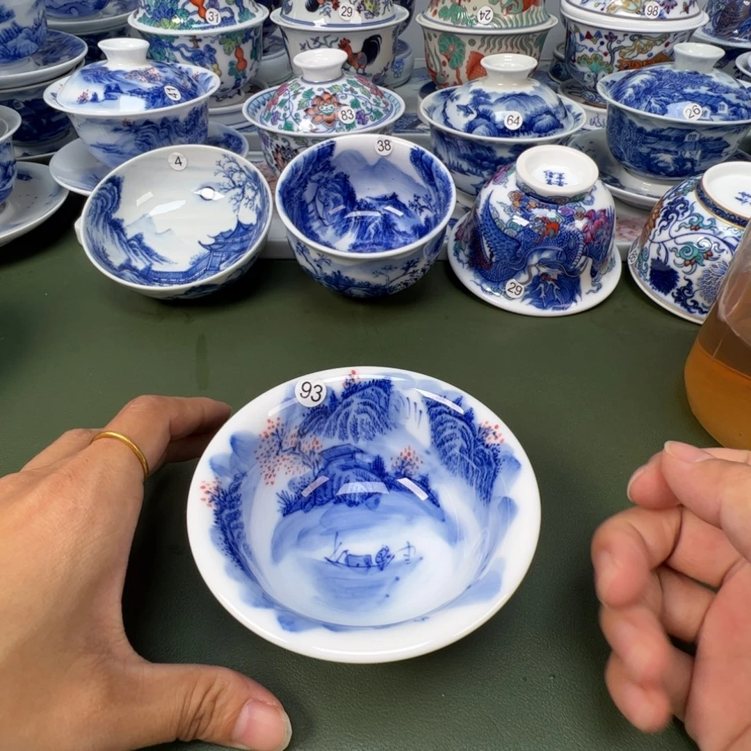 陶瓷景德镇纯手工纯手绘茶具木木93