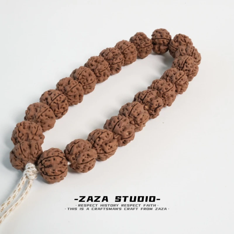 【乍札】原生态印尼老树梅花双龙·红方印15.2+手串