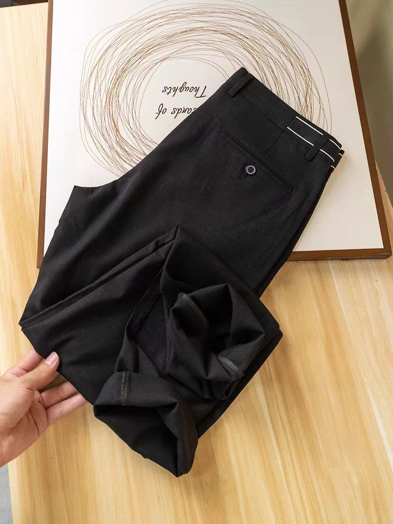 1023男士中腰抗皱直筒休闲长裤