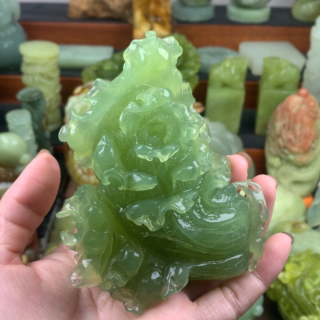 岫玉未镶嵌手把件