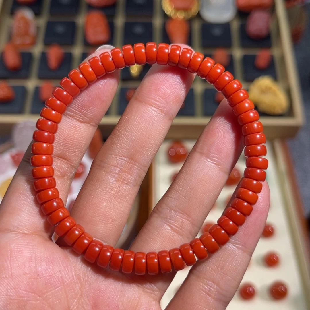 南红玛瑙未镶嵌配饰单圈6.1