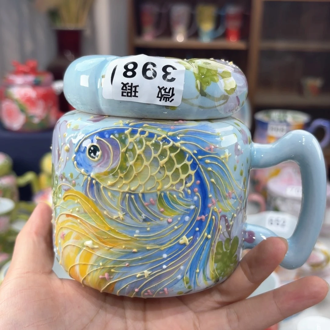 景德镇手绘高温釉下彩陶瓷茶具