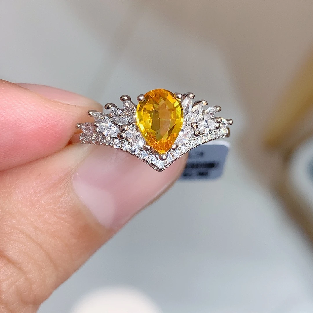 银S925镶嵌戒指蓝宝石