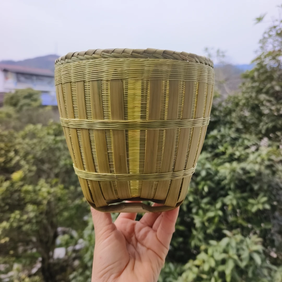 非遗竹编小箩筐口径15厘米高14厘米