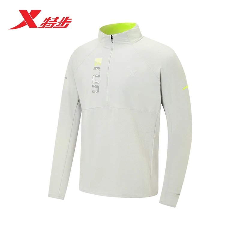 【欧若风】男款透气连帽跑步长袖T恤运动T恤立领户外跑步速干LN