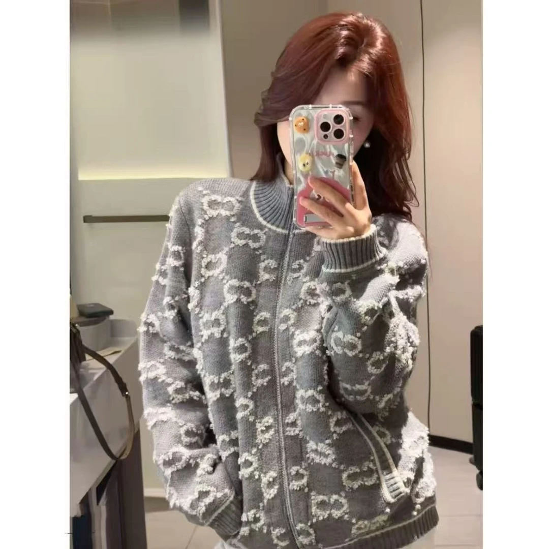 CHENXI立体提花针织厚款开衫3236