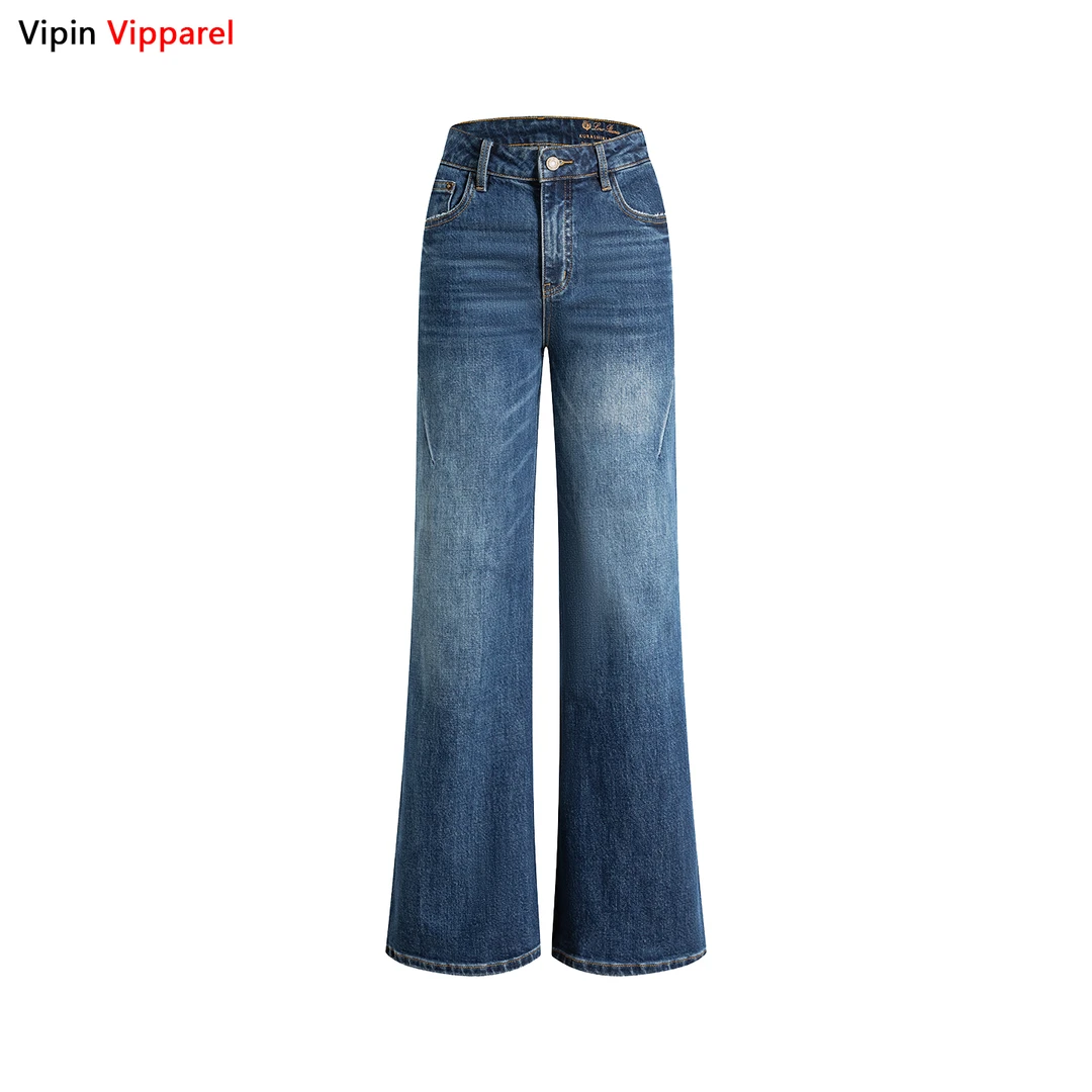 牛仔裤女2025新款喇叭裤女高腰显瘦宽松长裤港风穿搭百搭高腰