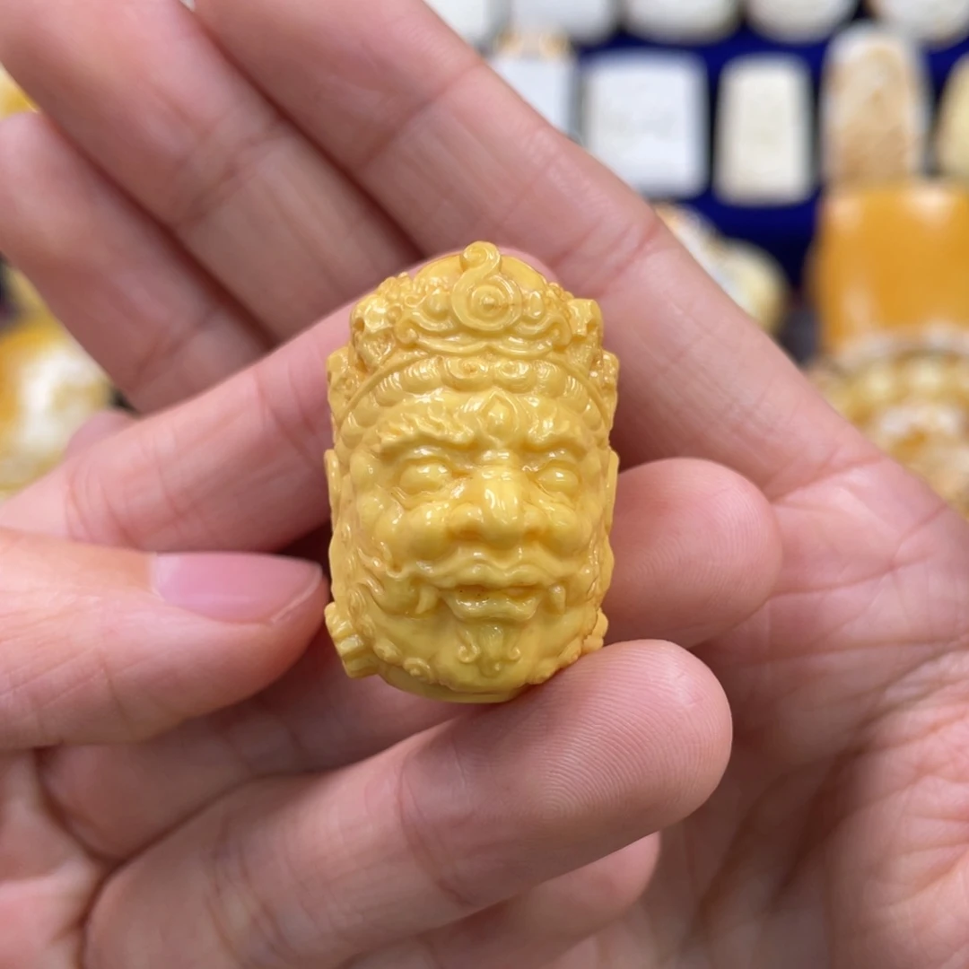 蜜蜡裸石未镶嵌琥珀蜜蜡大黑天