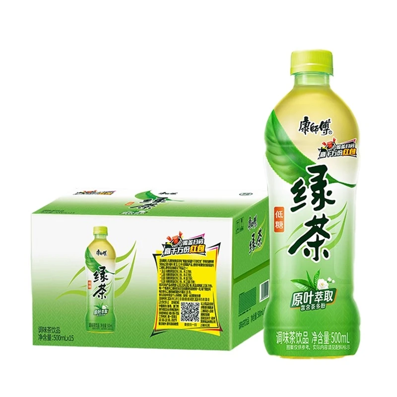 康师傅康师傅批发蜂蜜绿茶500ml15瓶整箱低糖绿茶饮料调味茶饮品