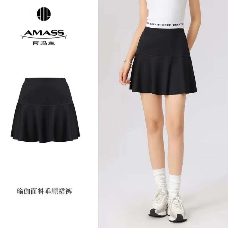 AMASS/阿玛施夏日穿搭新款A散摆运动气质显瘦半身裙520024