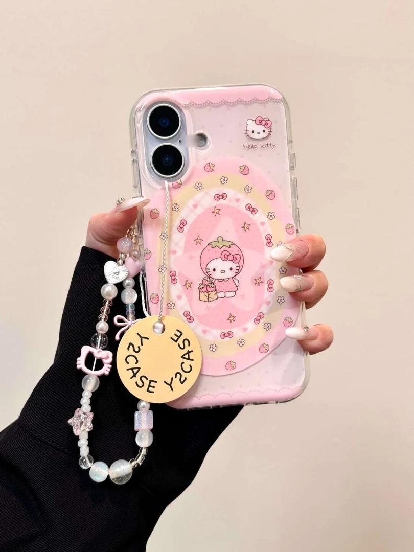 草莓KT猫适用苹果16/15手机壳iphone13pro12女14小米oppo华为vivo