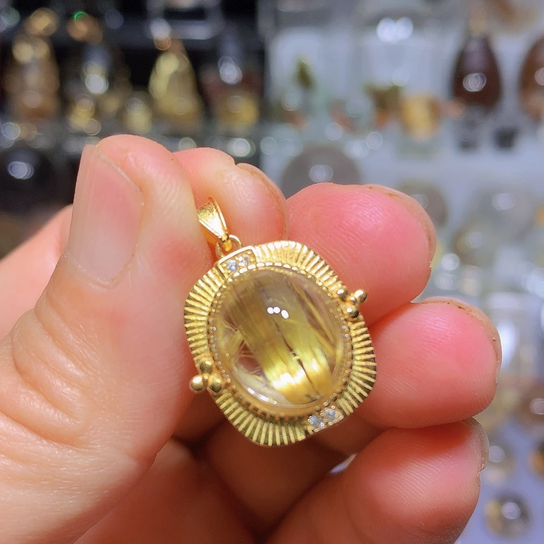 水晶珠宝半成品银S925镀金镶嵌定制款