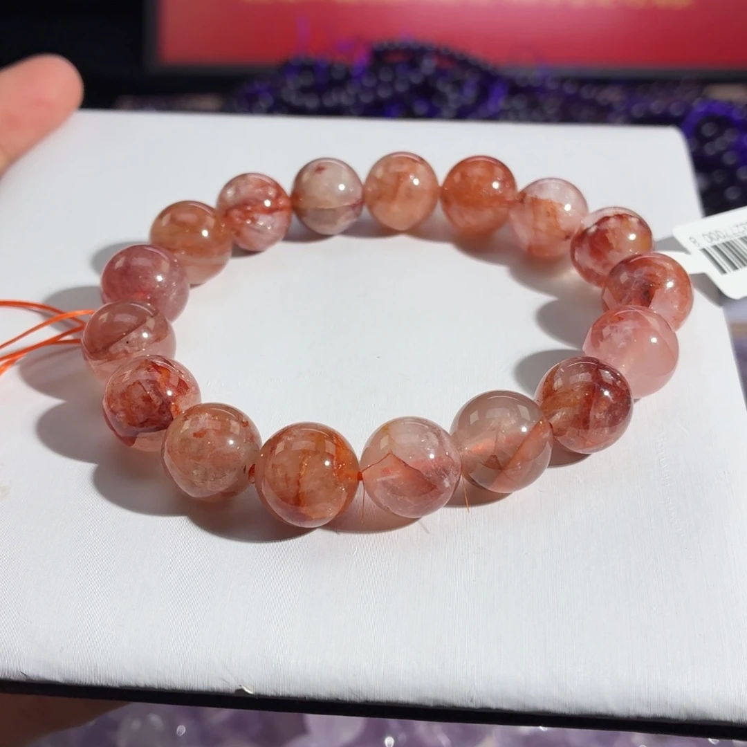 手串银S925镶嵌水晶大片聚宝盆胶花12.1咪