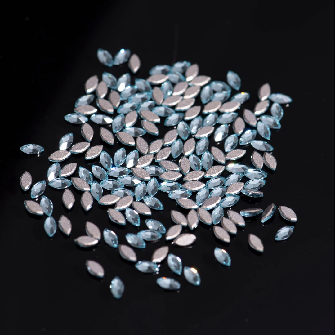 马眼美甲钻白色/彩色指甲钻平底钻超闪混合装爆闪水钻华子钻