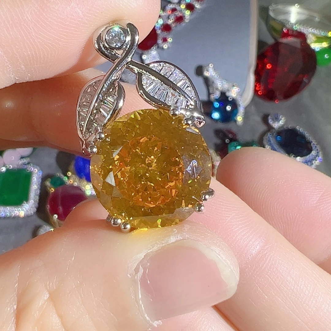 花岗石钨合金红色蓝色吊坠