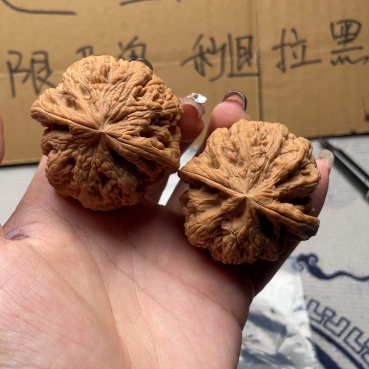 不***工把件文玩核桃大粗筋45