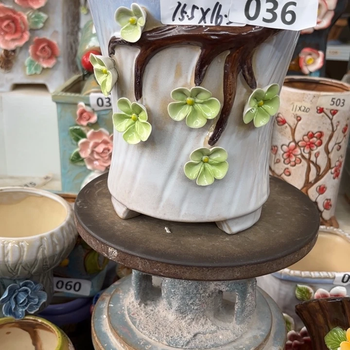 紫砂花盆粗陶材质多肉花盆