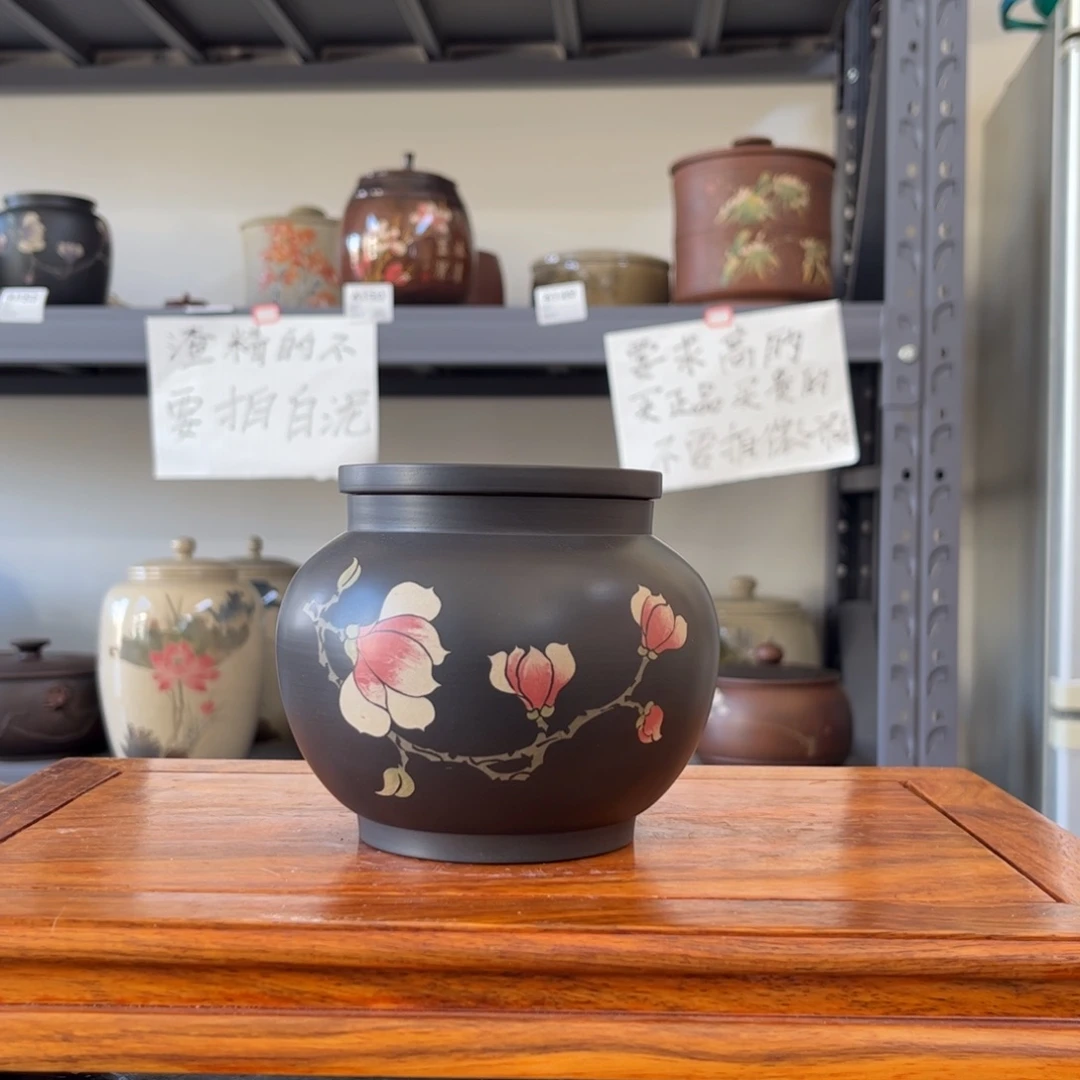 红泥哑光存茶罐醒茶罐29