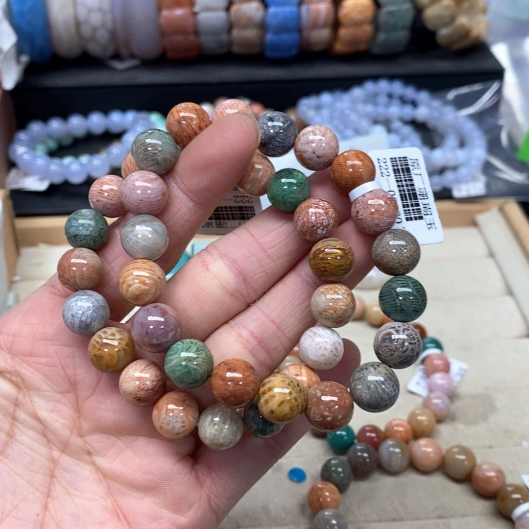 硅化珊瑚（珊瑚玉）手链未镶嵌星**106