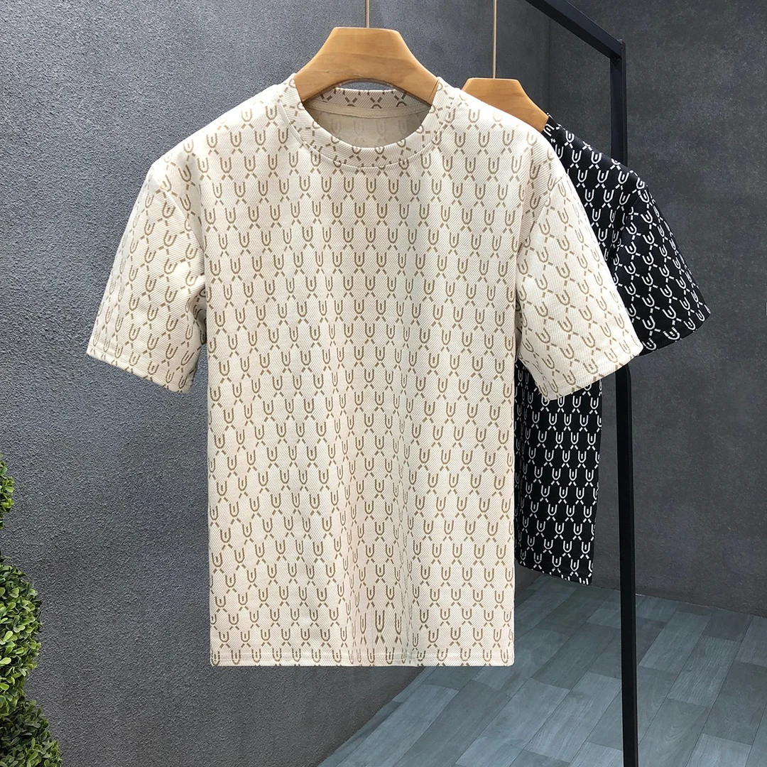 短袖t恤男夏季爆款痞帅圆领休闲潮流衣服2025新款男士百搭半截袖