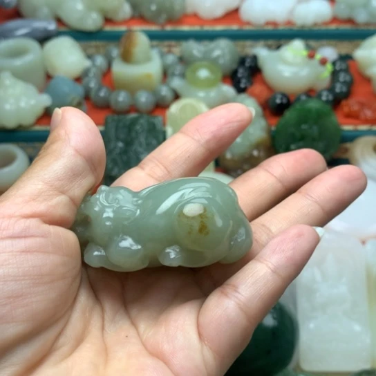 和田玉未镶嵌挂件故***始