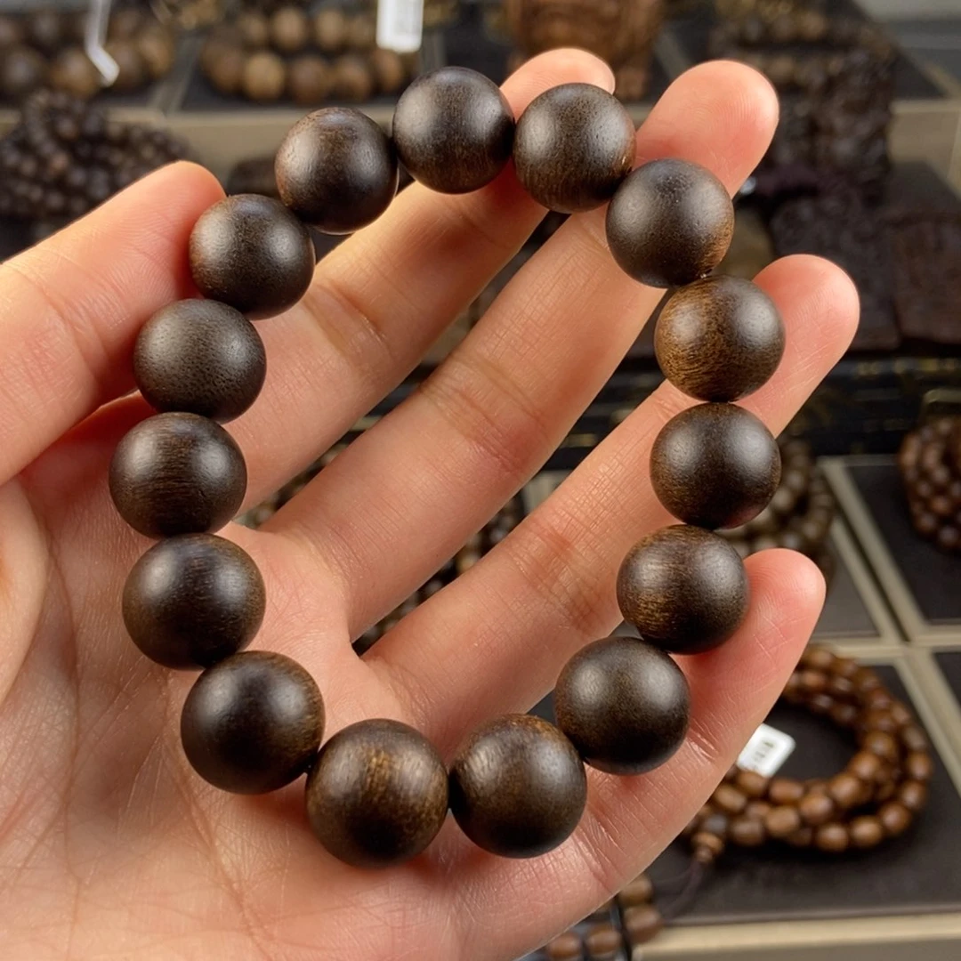 沉香手串快**乡越南芽庄白棋楠