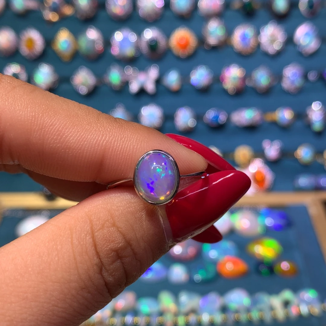 欧泊银S925镶嵌戒指款