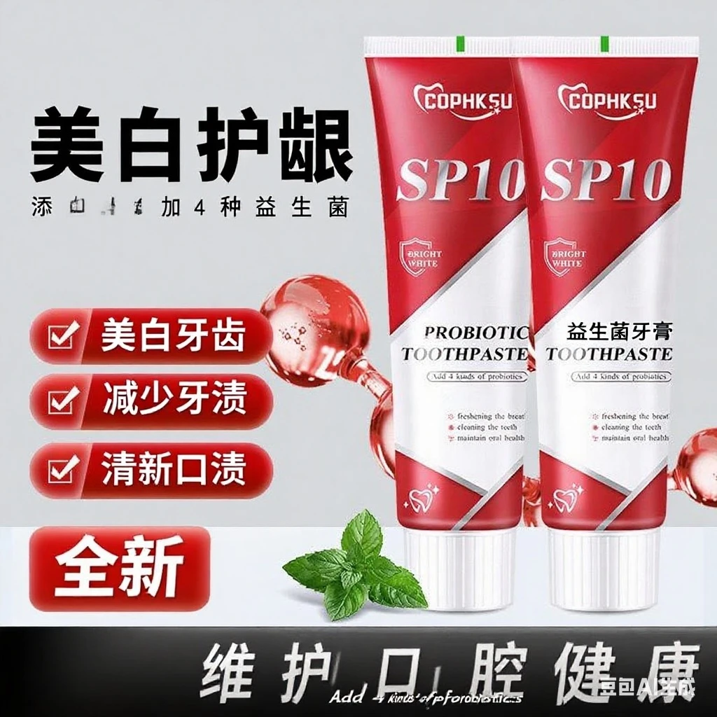 【牙膏】益生菌耀白牙膏清新口气祛异味海洋薄荷香护理口腔