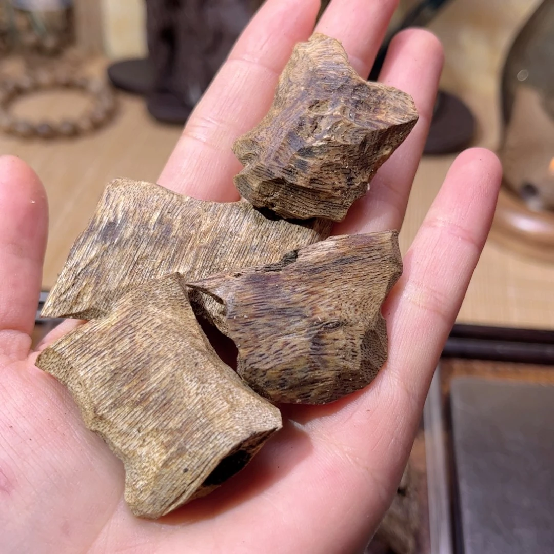 香榧木海南木料种植绿棋块料12克