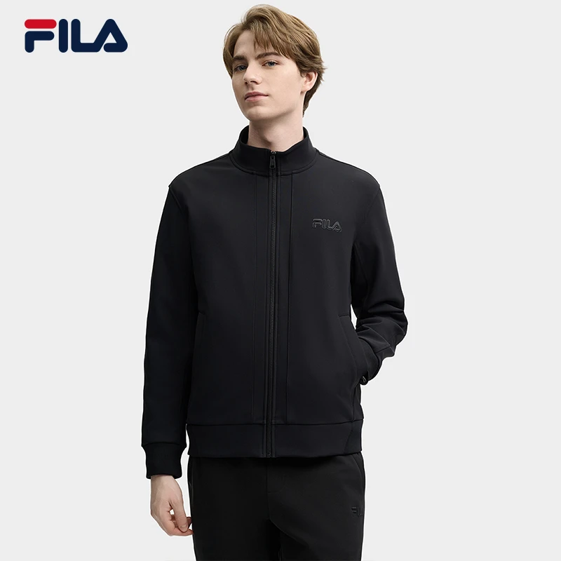 FILA斐乐运动外套男士2025年新款上新针织立领开衫F11M518502F