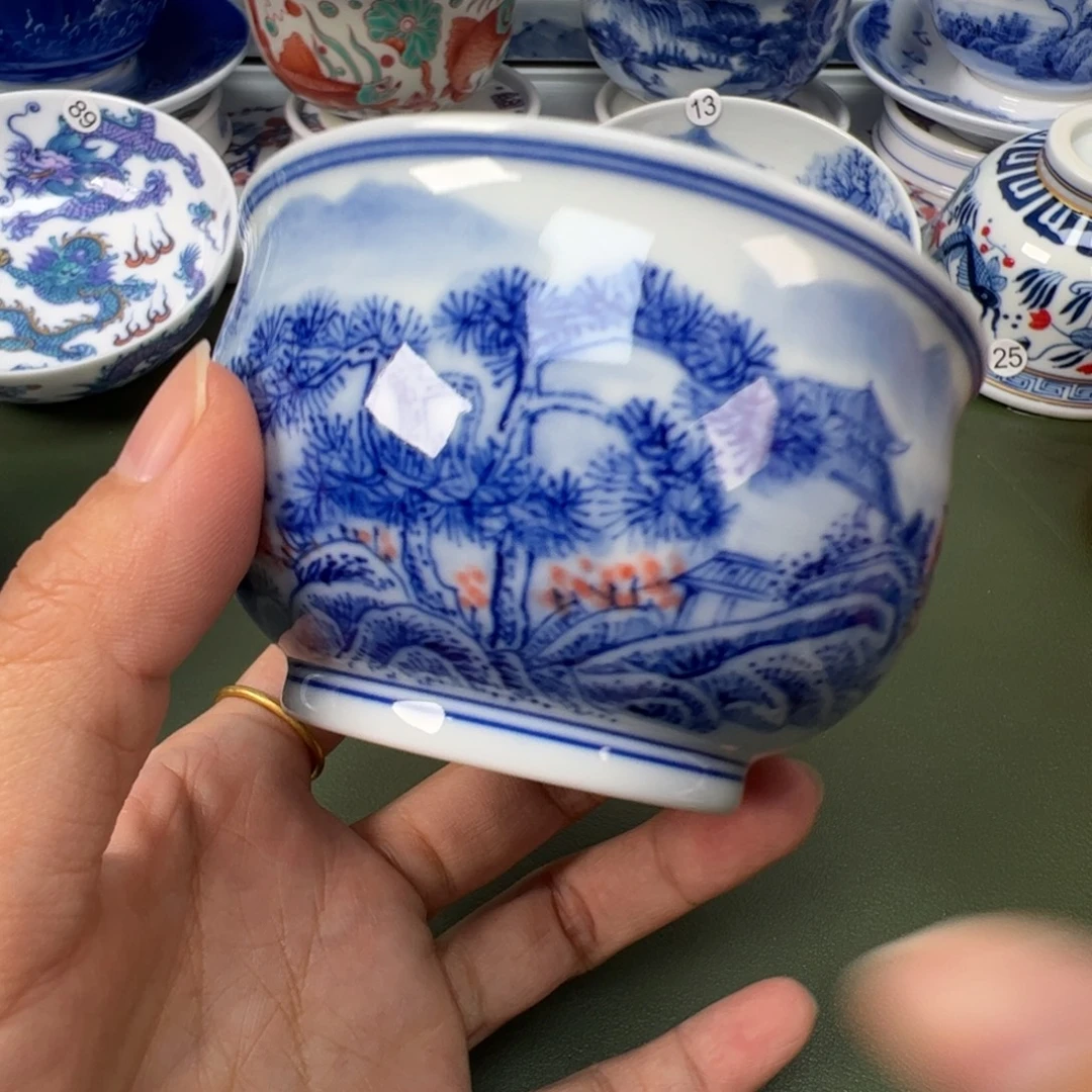 陶瓷景德镇纯手工纯手绘茶具木木33