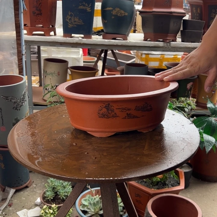 30红椭圆花盆花盆花盆