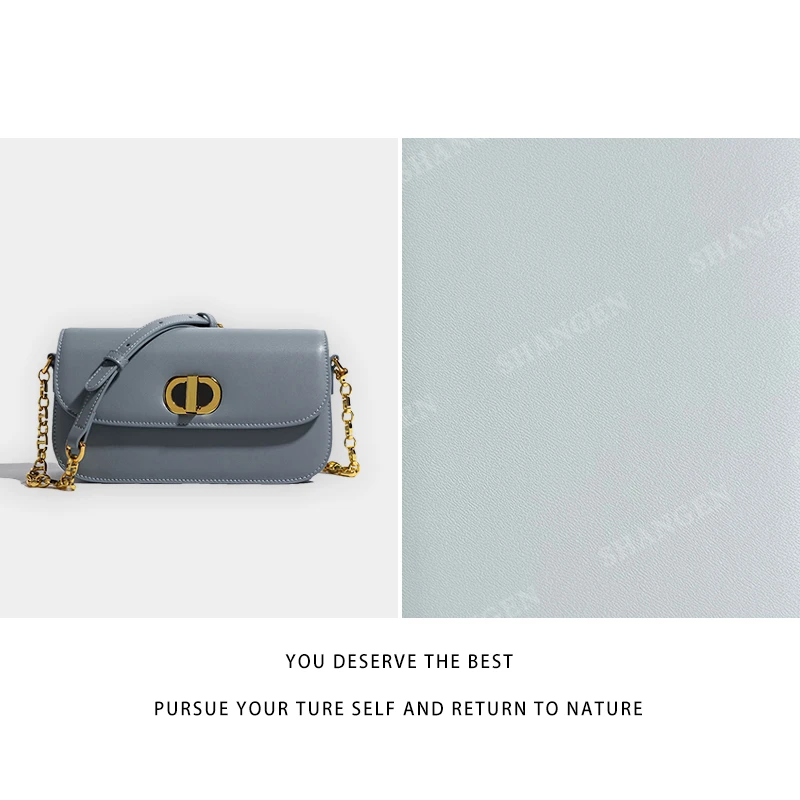 【尚恩CC】SLBL-119-雾霾蓝-轻奢时尚女士新款手提单肩斜挎包