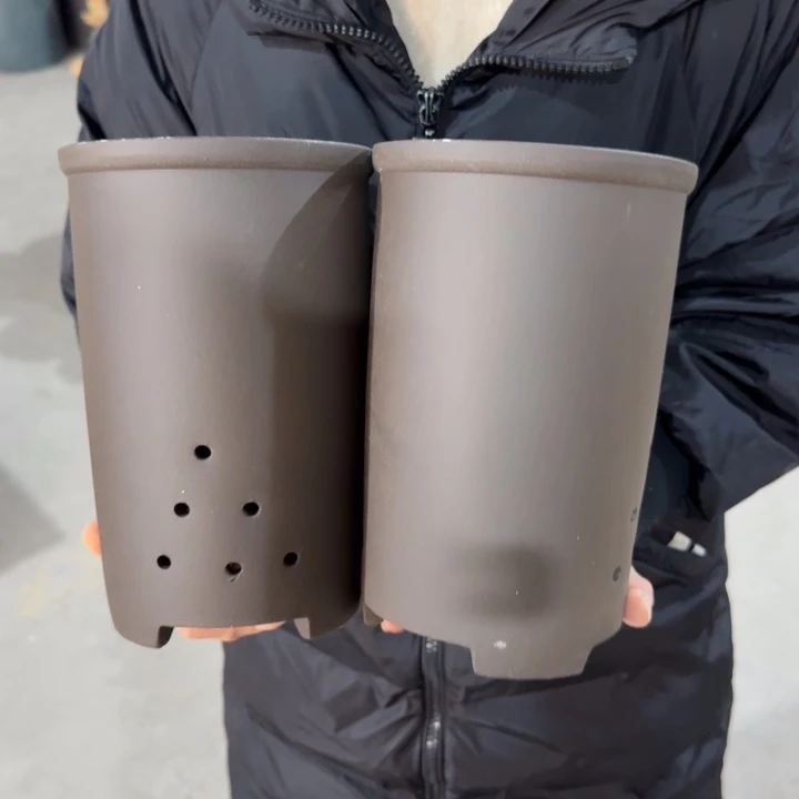 高度23口径14俩只 紫砂花盆