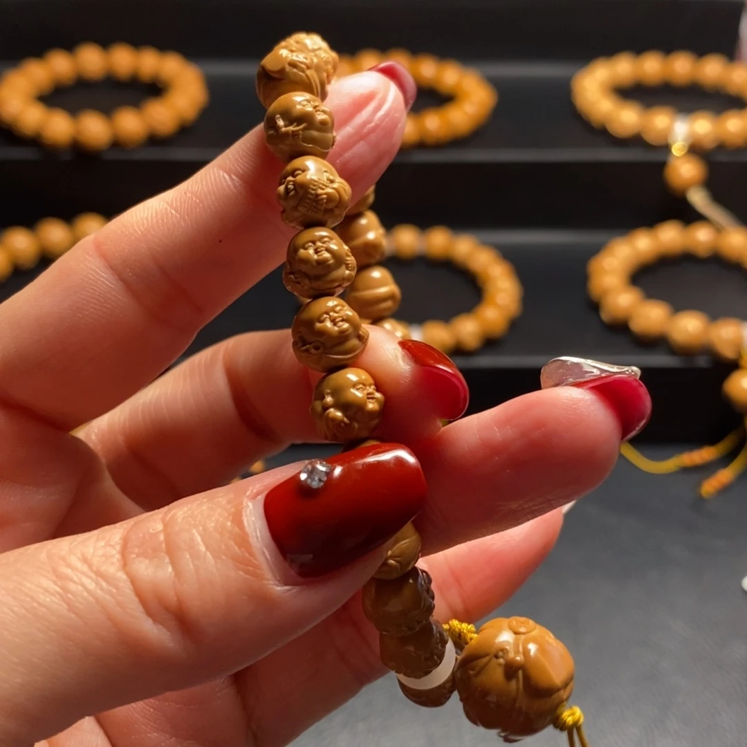 自***猫猴头核桃手串歪弥勒.8+